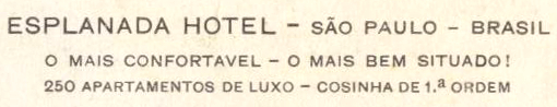 carto postal - Anncio Esplanada Hotel-OESP
